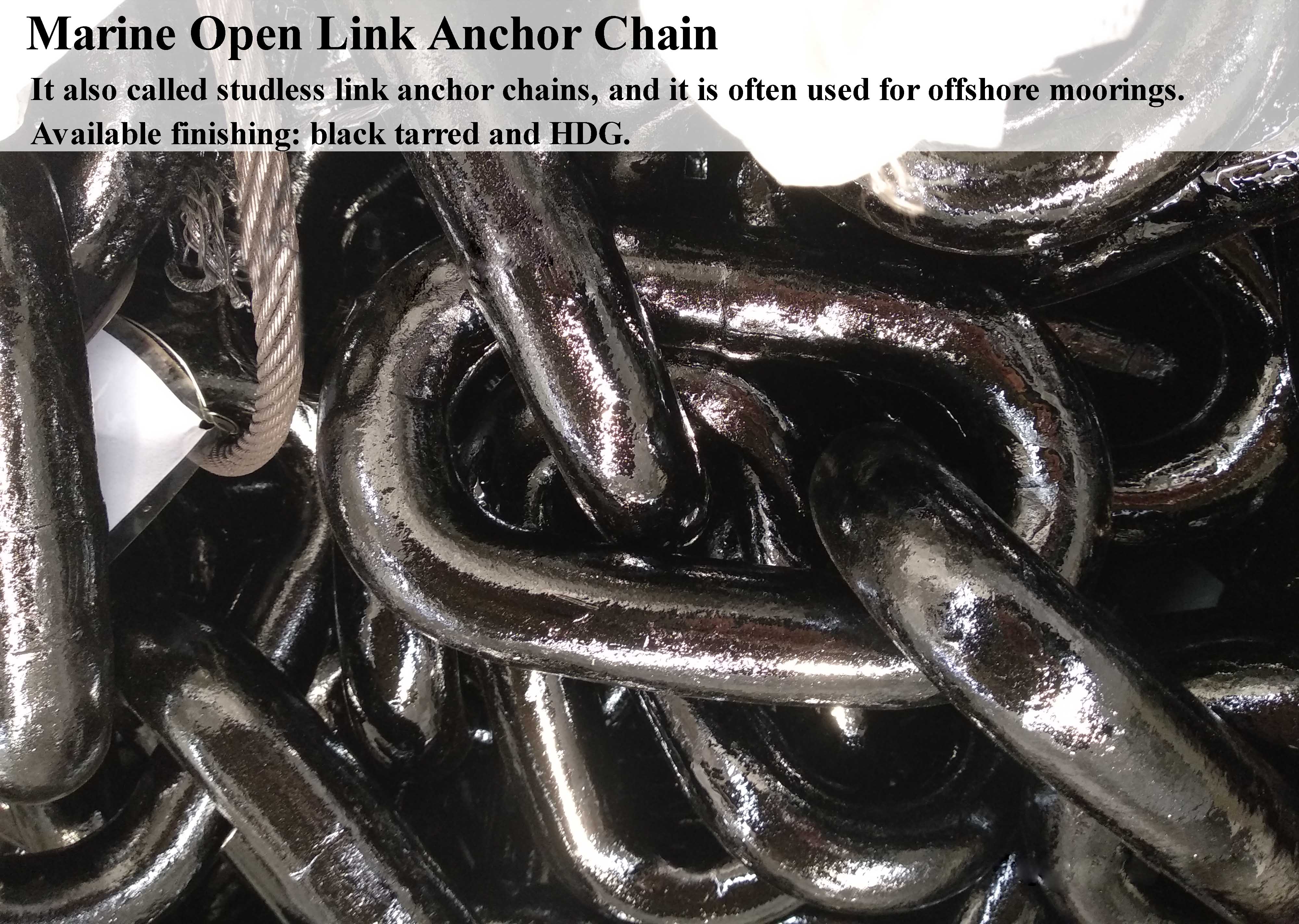 studless anchor chain/open link anchor chain